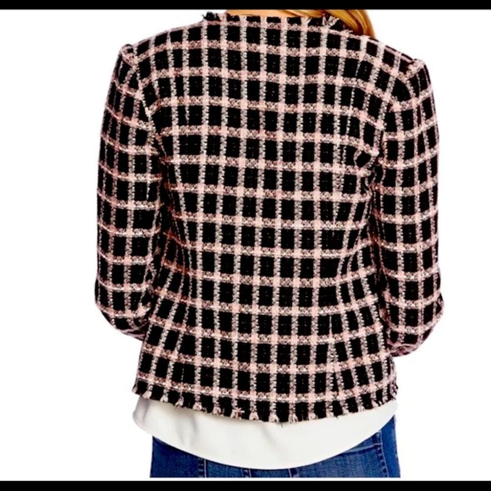 NWT Black and Pink Tweed Blazer Jacket   - Picture 4 of 8